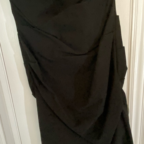 Nicole Miller Ruched Silk Black Dress - Picture 3 of 13